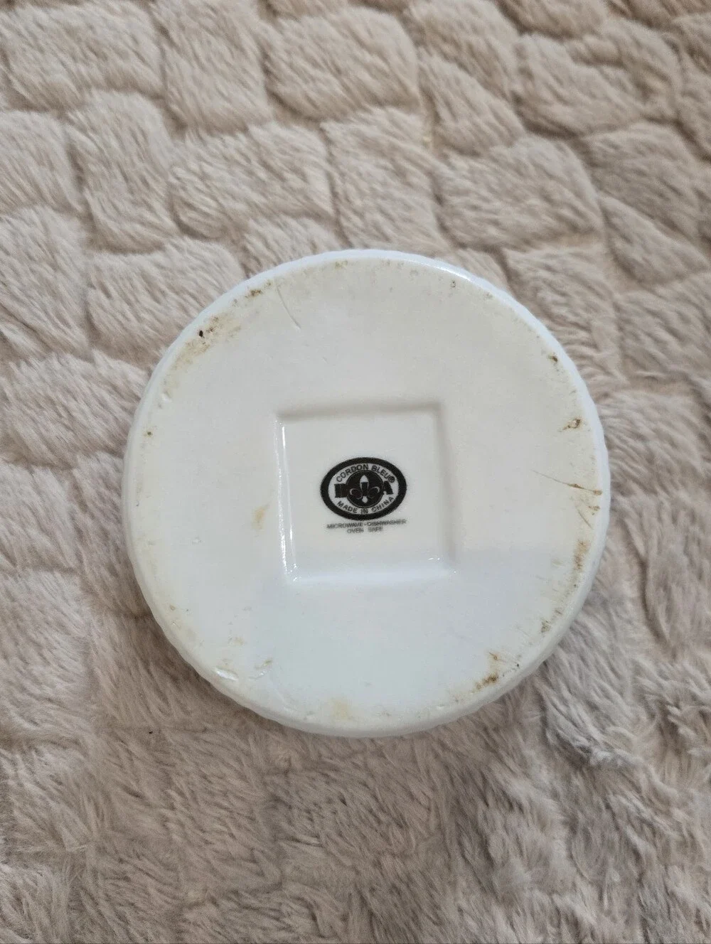 Cordon Bleu White Ribbed Round Porcelain Ramekin